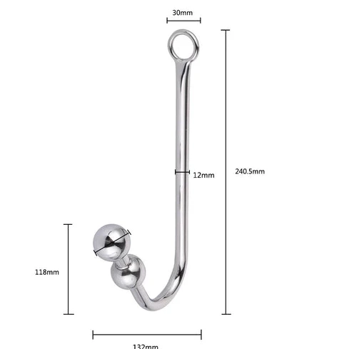 Elegant Hook Anal with Collar and Beaded 5334 Cuffs 0611